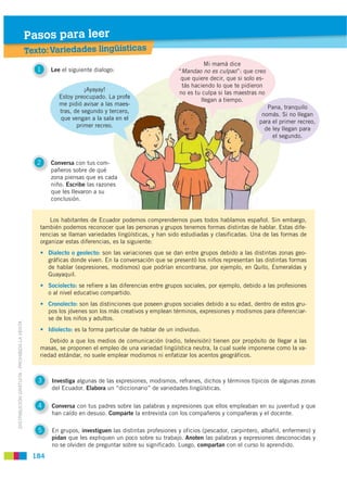 Pasos para leer
                                             Texto: Variedades lingüísticas
                              ...