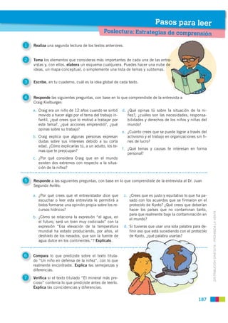Pasos para leer
                                              Poslectura: Estrategias de comprensión

1   Realiza una segu...
