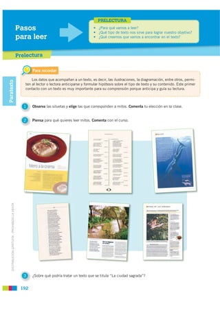 PRELECTURA
                                                Pasos                                        • ¿Para qué vamos ...