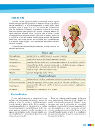 Tipos de mito
    Todas las culturas y pueblos poseen su mitología, aunque algunas
de ellas se hayan perdido junto con la ...