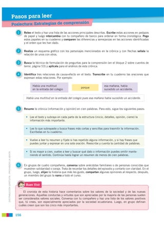 Pasos para leer
                                             Poslectura: Estrategias de comprensión
                      ...