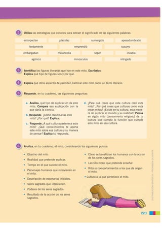 2   Utiliza las estrategias que conoces para extraer el significado de las siguientes palabras:

    entorpecían          ...