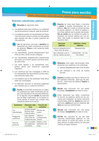 Pasos para escribir
                                         Texto: Oraciones subordinadas, adjetivas
                    ...