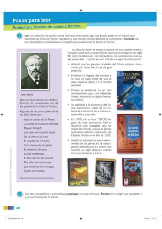 Pasos para leer
                                               Prel t a: N ela de ciencia ficción
                        ...