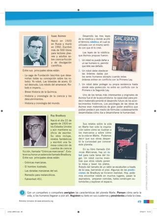 Isaac Asimov                   Desarrollo las tres leyes
                                                                 ...