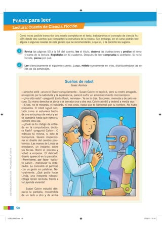Pasos para leer
                                               Lectura: Cuento de Ciencia Ficción
                        ...