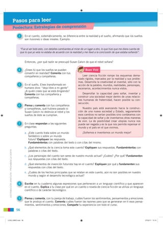 Pasos para leer
                                               Poslectura: Estrategias de comprensión
                    ...