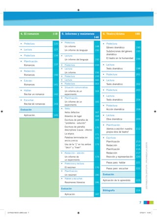 4. El romance             118   5. Informes y resúmenes                   6. Teatro/dráma                188
             ...