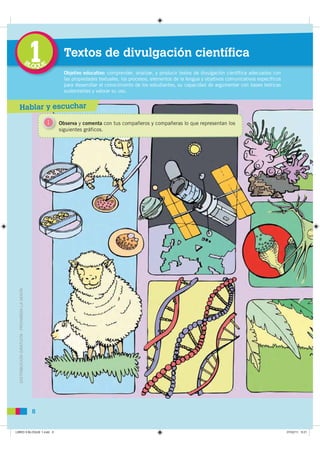 1         Textos de divulgación científica
                                                        Objetivo educativo: com...