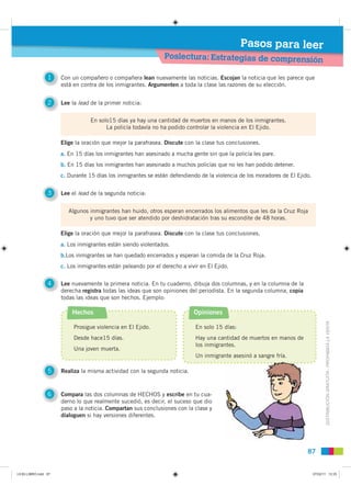 Pasos para leer
                                                                Poslectura: Estrategias de comprensión

  ...