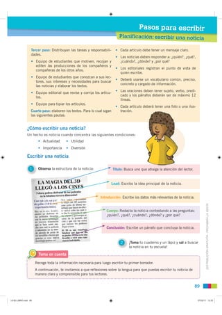 Pasos para escribir
                                                                              Planificación: escribir ...