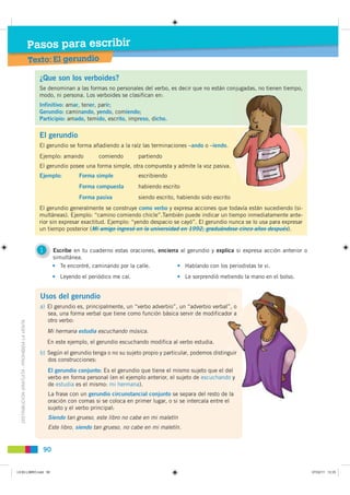 Pasos para escribir
                                               Texto: El gerundio

                                   ...