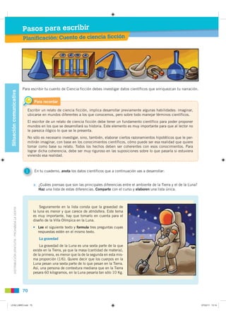 Pasos para escribir
                                                    Planificación: Cuento de ciencia ficción




     ...