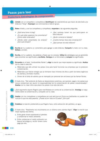 Pasos para leer
                                               Posl t a: E trategias de comprensión
                      ...