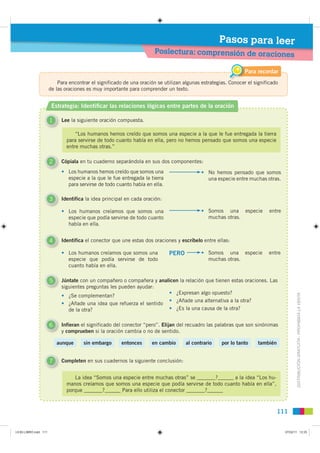 Pasos para leer
                                                                       Poslectura: comprensión de oracione...