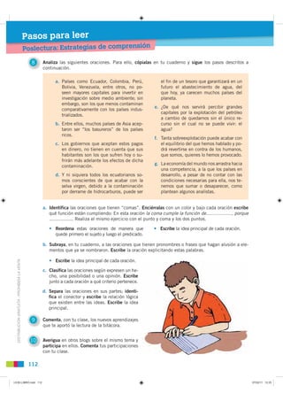 Pasos para leer
                                               Posl t a: E trategias de comprensión
                      ...