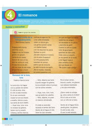4            El romance
                                                                   Objetivo Educativo: Comprender,...