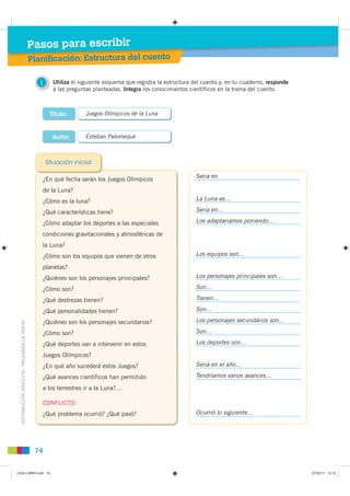 Pasos para escribir
                                               Planificación: Estructura del cuento

                 ...