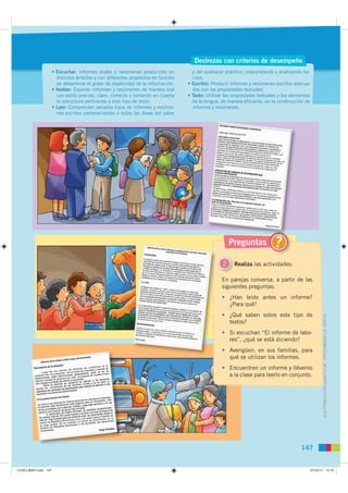 Destrezas con criterios de desempeño
                       • Escuchar: informes orales y resúmenes producidos en         ...