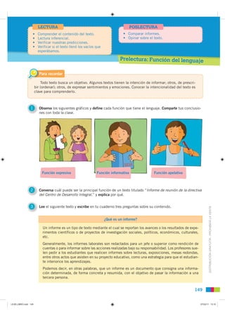 LECTURA                                                      POSLECTURA
                   •     Comprender el contenido d...