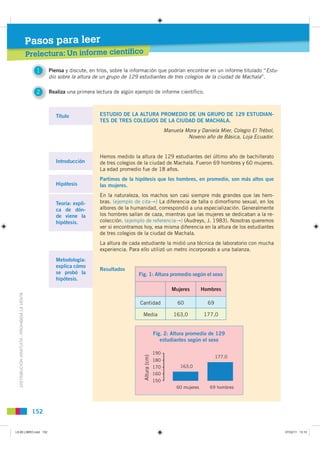 Pasos para leer
                                               Prelectura: Un informe científico

                        ...
