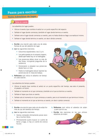 Pasos para escribir
                                               Texto: Adverbios de lugar

                            ...