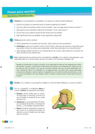 Pasos para escribir
                                               Escritura: Planificación

                             ...