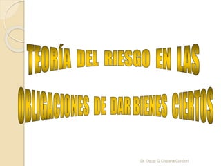 Dr. Oscar G Chipana Condori
 