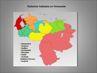 Dialectos hablados en Venezuela
 