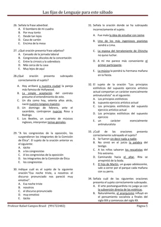 Lenguaje Pre lima | PDF