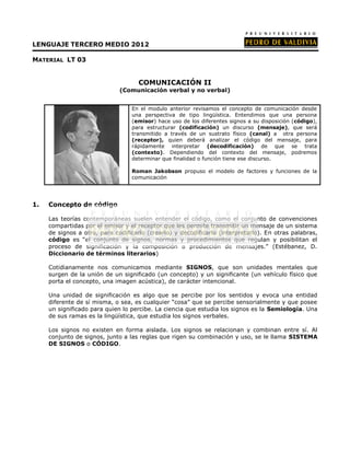 PDV: Lenguaje Guía N°3 [3° Medio] (2012)