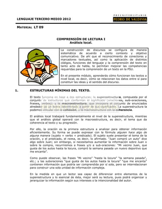 PDV: Lenguaje Guía N°9 [3° Medio] (2012)