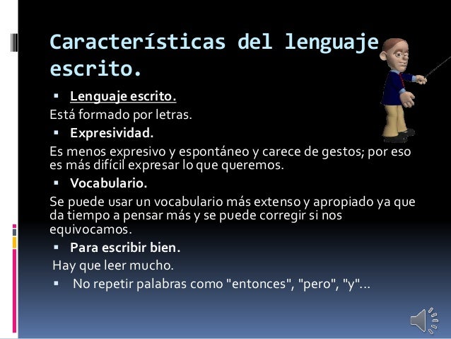 lenguaje oral y escrito