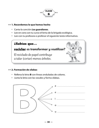 . Lectura compartida


                                 La bruja
                           M. Elena Walsh (Argentina)

      La bruja, la bruja
      se quedó encerrada
      en una burbuja
      la bruja, la boba,
      con escoba y todo,
      con todo y escoba.
      Está prisionera,
      chillando y pateando
      de mala manera.
      Tiene un solo diente,
      orejas de burro
      y un rulo en la frente.



Escucha, piensa y responde:

•   ¿Cómo se siente la bruja prisionera?
•   ¿Cómo lo podría solucionar?
•   ¿Qué habrías hecho tú en su lugar?



Ahora realizaremos la lectura compartida buscando todas las palabras
que tengan la letra b.

•   Cada vez que aparezca una palabra que tenga la letra b dirás ALTO
    y la subrayarás.


                                      2
 