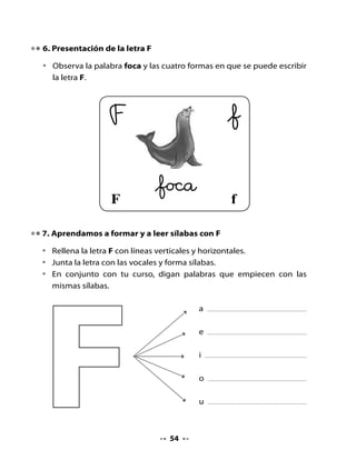 Mi Bitácora de Aprendizaje


         Hoy                        Lo que más
    aprendí la letra           me gustó de la clase fue:




H
Tarea   Conversa con tu familia sobre algunos paseos que hayan
        realizado juntos. Pide a un adulto que te escriba una
        anécdota ocurrida en alguno de ellos. Cuenta a tu familia
        la letra que aprendiste.




                              56
 