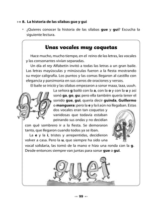 9. ¡A escribir!
                                                     ¿Conoces
•   Escribamos un acróstico.                            los
                                                    acrósticos?




Los acrósticos son poemas que se escriben a partir de una palabra,
escrita de arriba hacia abajo, en una columna, como:

                                  B
                                  A
                                  L
                                  L
                                  E
                                  N
                                  A

•   Escribe en cada línea un verso que comienza con la letra inicial; por
    ejemplo, podrías escribir lo siguiente:

                  Bello animal marítimo,
                  Amiga de los peces.
                  Levantas tu gran cola,
                  Lanzando enormes chorros de agua
                  En medio del océano.
                  No permitas que te atrapen,
                  Arranca hacia el horizonte.


                                   100
 