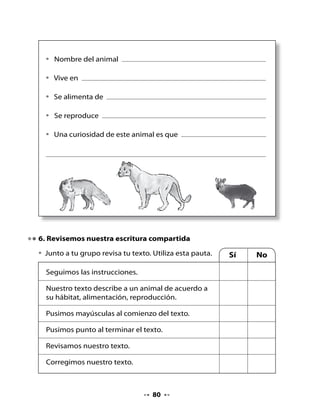 7. Preparémonos para leer
Observa la imagen y responde:

•   ¿Dónde ocurrirá esta historia?
•   ¿Qué animal es el de la imagen?
•   ¿Qué le pasará?


8. ¡A leer!

•   Escucha atentamente el cuento.


                Brrr, el pingüino friolento
                         Maga Villalón (Adaptación)




    En el último rincón del mundo, al sur de Chile, allá donde hay un
    solo día y una sola noche, vivía un pingüino llamado Gonzalo.

    Él siempre estaba tiritando de frío y andaba muy abrigado con
    gorro, bufanda y guantes de lana. Por eso, todos los llamaban
    Brrr, el pingüino friolento.




                                    81
 