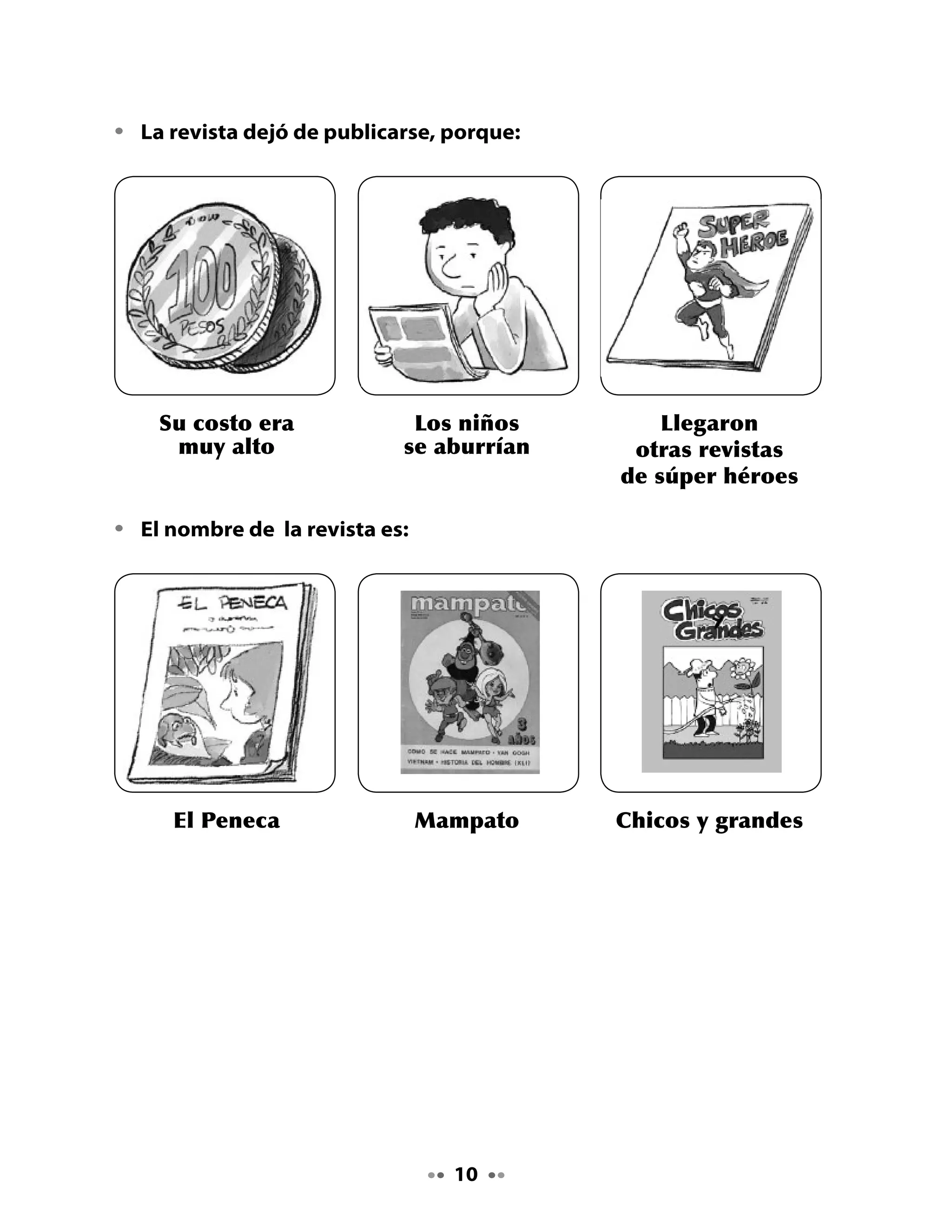 . Comprendamos nuevas expresiones

•   ¿Qué crees tú que significa la expresión “semillero de grandes escritores”?
•   ¿Has escuchado antes la expresión semillero? ¿Dónde?
•   ¿Sabes lo que significa importación?
•   ¿Qué otras palabras son nuevas para ti?
    ¿Cómo puedes encontrar su significado?




. ¡Vamos a bautizar la revista! ¡Hagamos una lluvia de ideas!

•   Piensa y propón un nombre para tu revista.




                                      
 