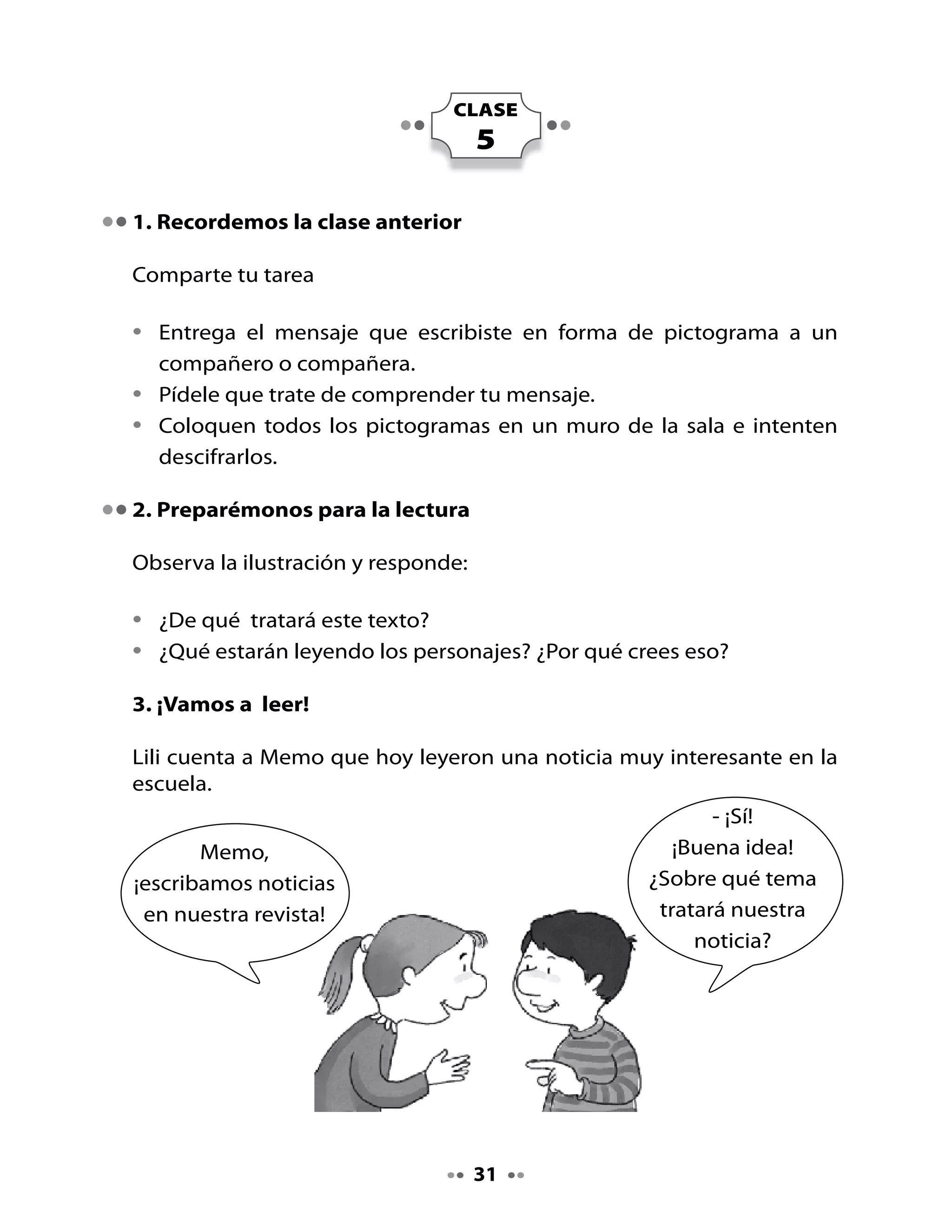 Escucha la noticia que leyeron Lili y Memo:

  El zoo a la hora                                          año 1

  Noticias de la vida animal

  hermosa felina maúlla desconsolada después del gran susto
  que le dio su vecino Tobi
  Felina demanda a fiel can por quitarle
  una vida
  la gata Petunia sufrió el gran
  susto de su vida; comenta su
  amigo Watson.
  El copuchento
  La noche de ayer Petunia salió
  a dar un paseo por el barrio y no
  pudo resistir maullar a la luz de
  la luna llena que iluminaba el
  cielo.
  Caminaba de regreso a casa, feliz entre los cercos, cuando de
  pronto sintió un rugido feroz y luego unos ladridos. Tal fue su
  impresión al ver a Tobi que de un salto le agarraba la cola, que
  Petunia perdió el control y cayó.
  - Cuando desperté, me di cuenta que había perdido una de mis
  siete vidas, debido al susto que me dio ese perro que dice ser mi
  amigo…, señaló Petunia.
  Al cierre de esta nota Petunia realizaba las acciones legales en
  contra de Tobi.
  Por su parte, Tobi se negó a hacer declaraciones.




                                   
 