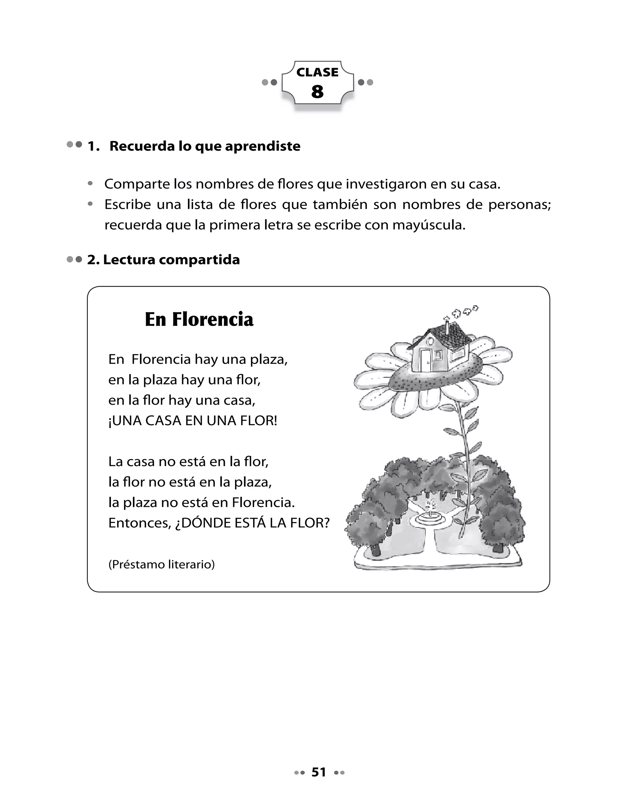. Completa este cuadro con palabras que contengan el grupo
   consonántico fr y fl


                        1
                        2

                        3

                        4

                        5


1.   Envase de vidrio para guardar la mermelada.
2.   En invierno nos hace abrigarnos.
3.   Aparecen en primavera y nos alegran con sus colores y aroma.
4.   Acción de soplar aire a un globo.
5.   Se utiliza para flotar.

4. Crea un acróstico

•    Escribe un acróstico con la palabra flor describiendo algunas de sus
     cualidades.
•    Recuerda que cada verso debe comenzar con la letra que inicia la
     línea.


                  f

                  l

                  o

                  r



                                    
 