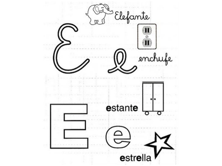 Dibujos Que Empiecen Con La Letra E Para Colorear