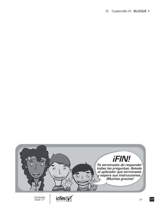 3º Cuadernillo 01 BLOQUE 1
LF
 