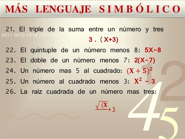 MATEMÁTICAS, SOBRE ECUACIONES y LENGUAJE COLOQUIAL