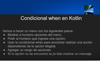 Lenguaje de programación en lenguaje Kotlin | PPTX