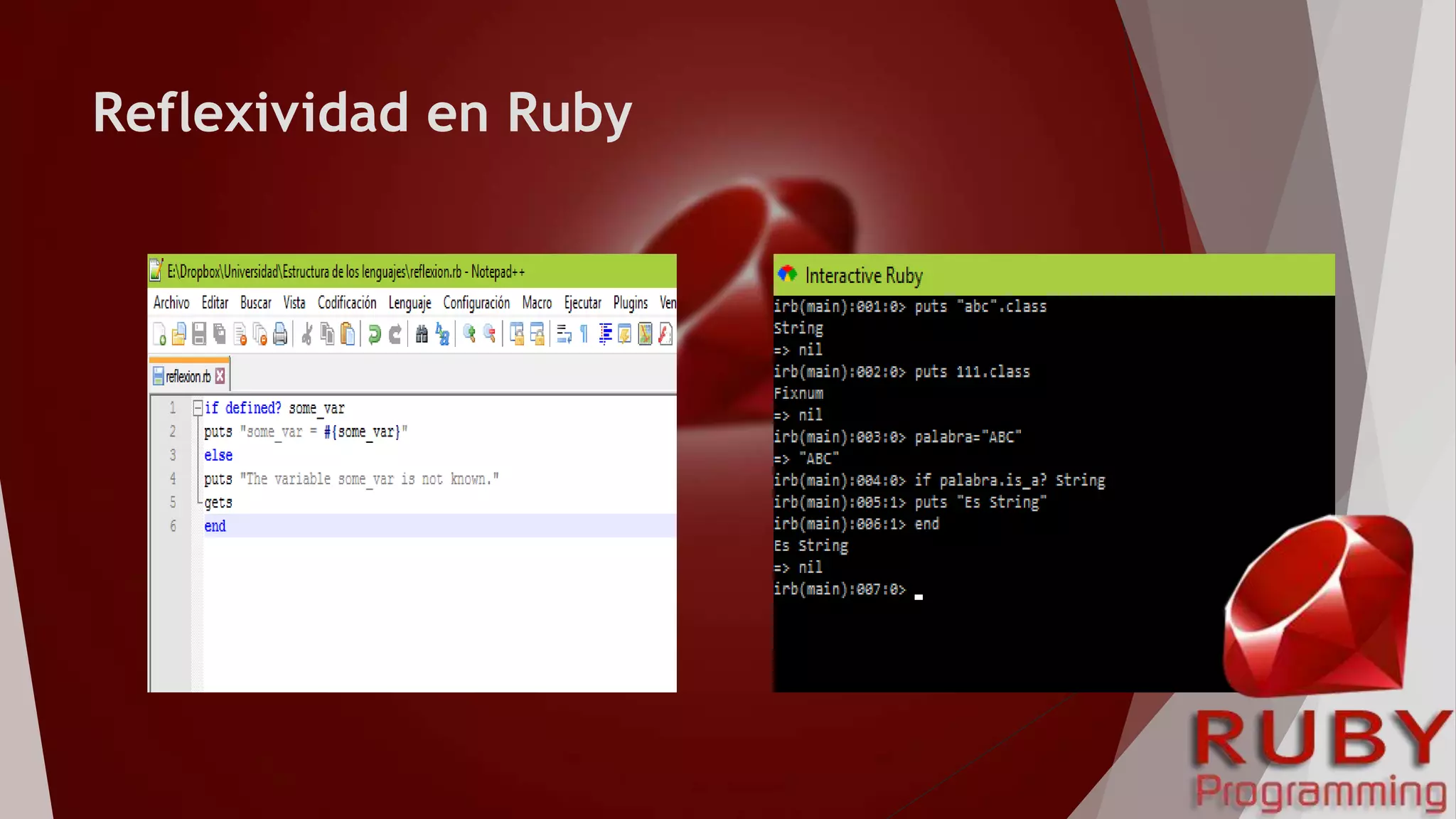 Reflexividad en Ruby
 