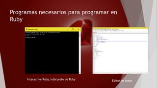 Lenguaje de Programación Ruby | PPTX