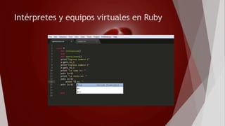 Lenguaje de Programación Ruby | PPTX