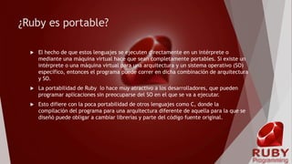 Lenguaje de Programación Ruby | PPTX