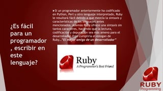 Lenguaje de Programación Ruby | PPTX