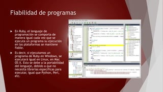 Lenguaje de Programación Ruby | PPTX